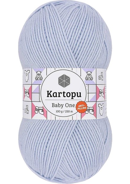 Baby One Tüylenmeyen El Örgü Ipi Yünü Buz Mavi K580
