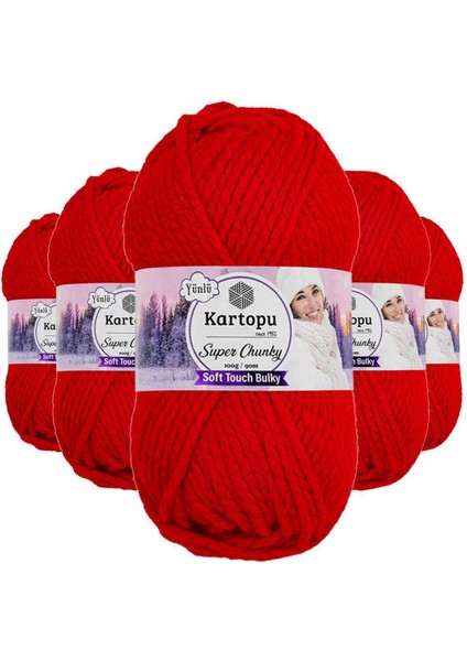 5 Adet Super Chunky Kalın Kışlık El Örgü Ipliği 100 gr K160