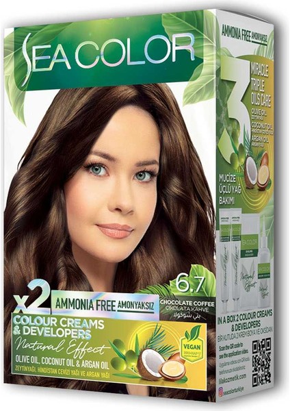 2x2 Tüp Krem Saç Boyası Seti Çikolata Kahve No:6.7 modelleri