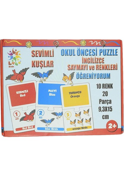 Sevimli Kuşlar Okul Öncesi Eşleştirme Oyunu 20 Parça