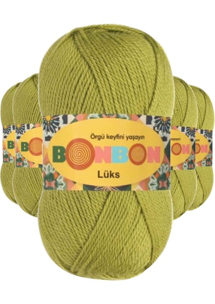 5 Adet Lüks Patik Ipi Yünü Açık Yeşil 98229