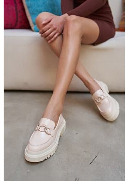 Anabel Kadin Bej Oxford Ayakkabı modelleri