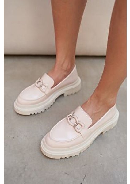 Anabel Kadin Bej Oxford Ayakkabı