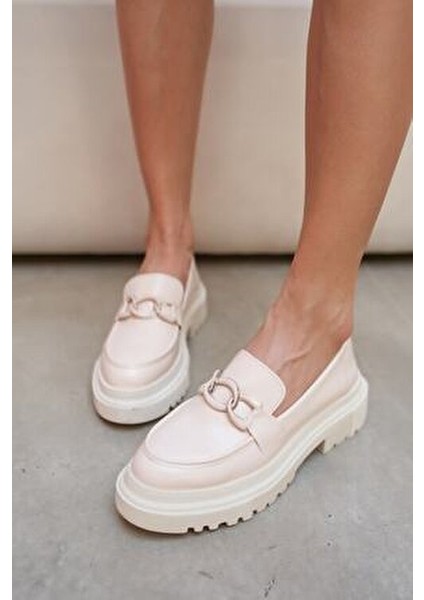 Anabel Kadin Bej Oxford Ayakkabı