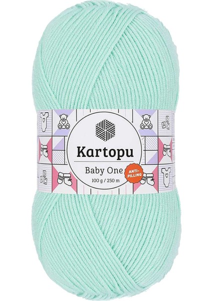 1 Adet Baby One Tüylenmeyen El Örgü Ipi Yünü Açık Yeşil K507