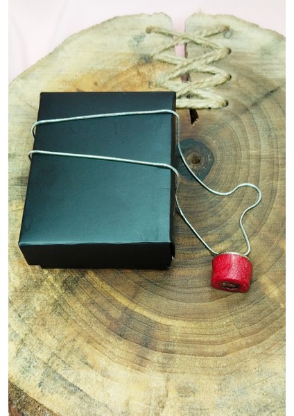 Mercan Doğal Taşı Zincirli El Yapımı Kolye Uç: 1,5 cm Zincir: 20 cm Kutulu indirimleri