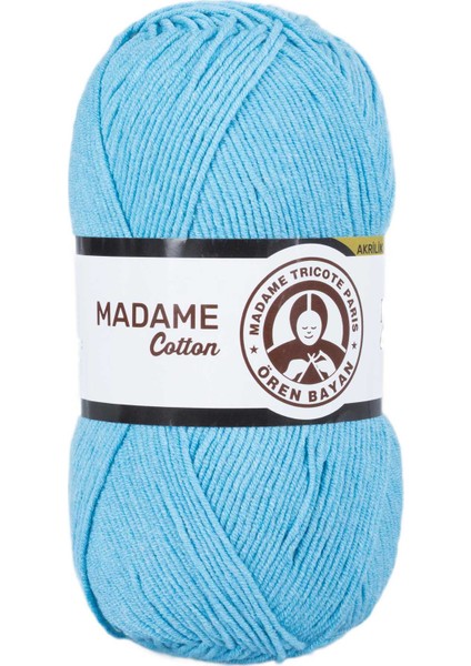 1 Adet Madame Cotton El Örgü Ipi Yünü 100 gr 016 Turkuaz