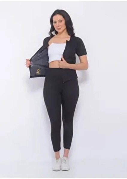 Kadın Termal Korse Takım Siyah İncelme Etkisiyle Spor İçin Uygun modelleri