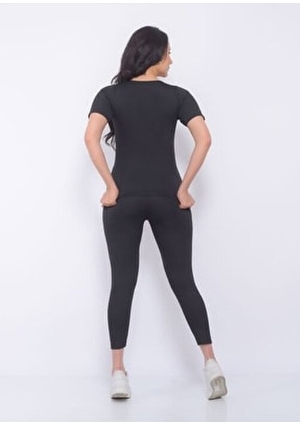 Kadın Termal Korse Takım Siyah İncelme Etkisiyle Spor İçin Uygun indirimleri
