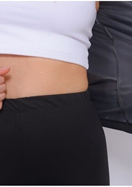 Kadın Termal Korse Takım Siyah İncelme Etkisiyle Spor İçin Uygun