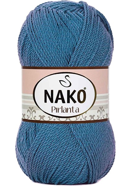 1 Adet Pırlanta Amigurumi El Örgü Ipi Yünü Turkuaz 3409