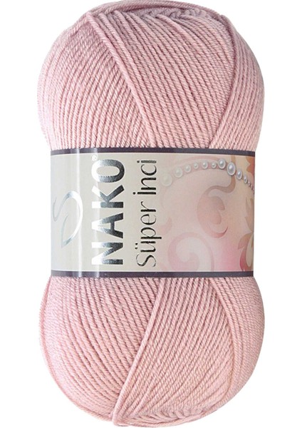 1 Adet Süper Inci El Örgü Ipi 100 gr Pembemsi Pudra 10275