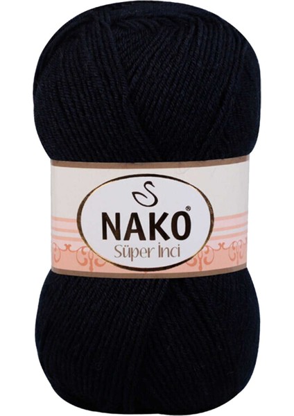 1 Adet Süper Inci El Örgü Ipi 100 gr Lacivert 3088