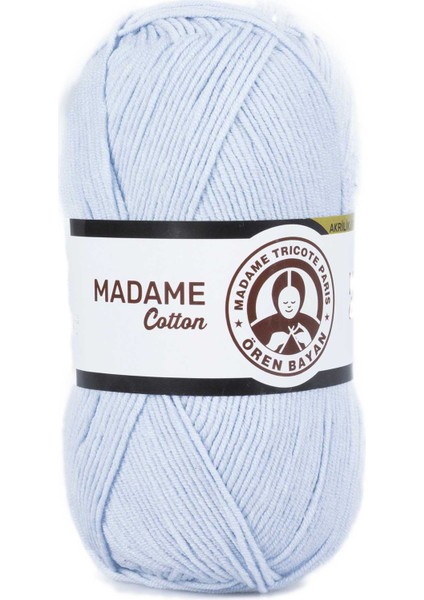 1 Adet Madame Cotton El Örgü Ipi Yünü 100 gr 031 Bebe Mavisi