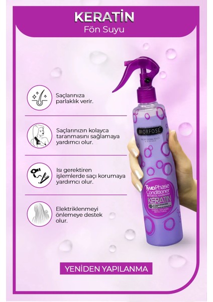 Keratin Çift Fazlı Kondisyoner Fön Suyu 400 ml - Mrfs modelleri