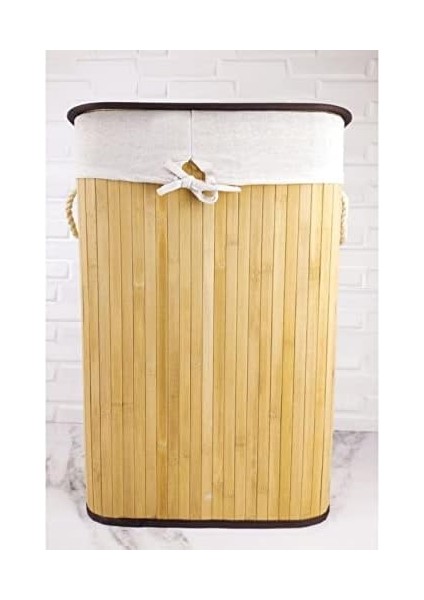 Dikdörtgen Bambu Çamaşır Sepeti Naturel CL-6002-01 fiyatları