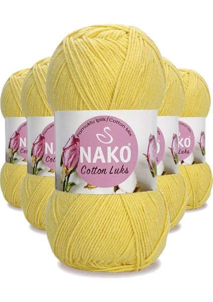 5 Adet Cotton Lüks Yelek Tunik Kazak Bluz Hırka Ipi Yünü Açık Sarı 97554