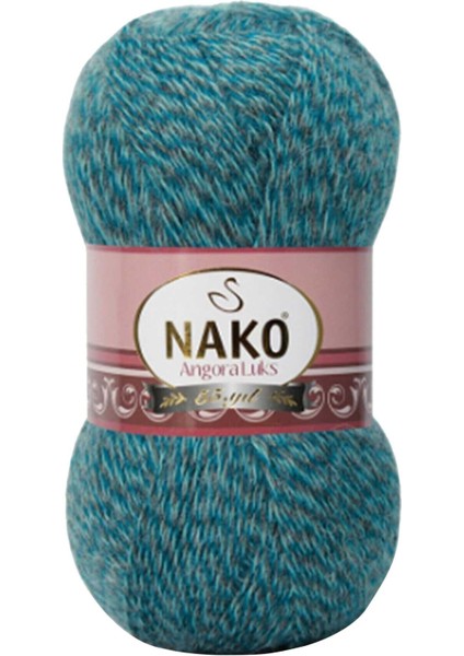 1 Adet Angora Lüks El Örgü Ipi Petrol Muline 21357