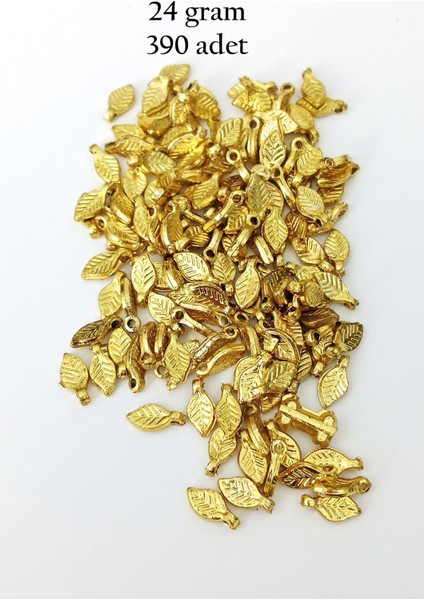 Oya Abiye Bileklik Kolye Pleksi Metalik Plastik Pul Altın Renk 24 Gram 390 Adet - BNC535