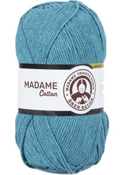 1 Adet Madame Cotton El Örgü Ipi Yünü 100 gr 015 Petrol Yeşil