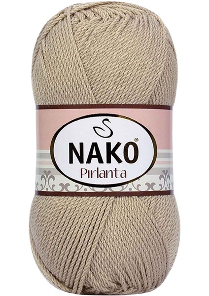 1 Adet Pırlanta Amigurumi El Örgü Ipi Yünü Bej 6742