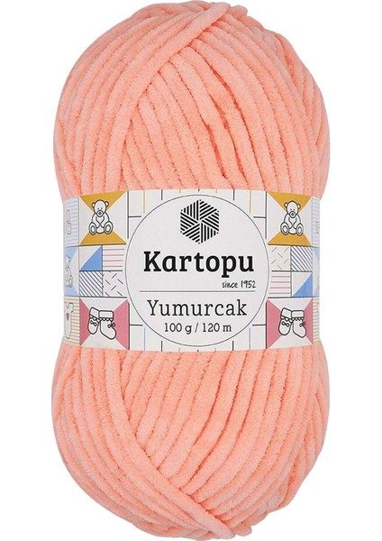 1 Adet Yumurcak Kadife El Örgü Ipi Somon K218