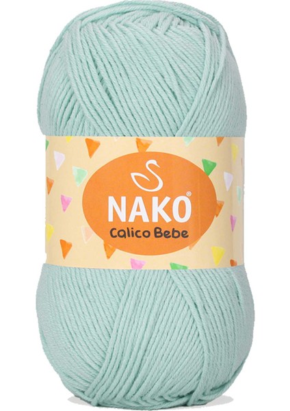 1 Adet Calico Bebe Pamuklu Bebek ve Battaniye Örgü Ipi 13281 Su Yeşili