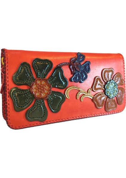 Oşum El Yapımı (Handmade) Çok Bölmeli, Bozuk Para ve Bol Kartlık Alanlı Kadın Deri Cüzdan 40062 modelleri