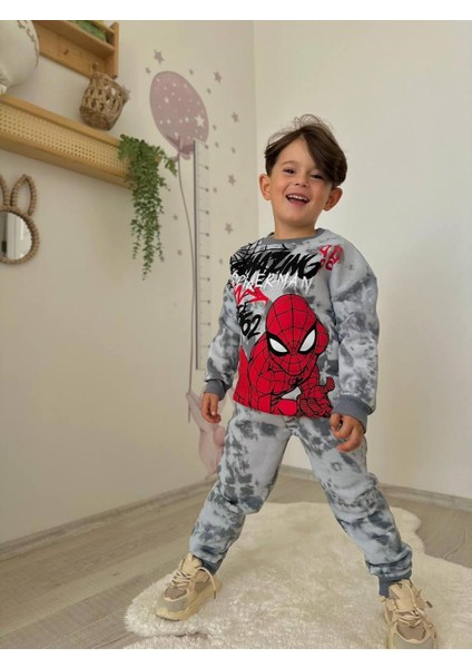 Karakter Baskılı Şardonlu Erkek Çocuk Ikili Eşofman Takımı