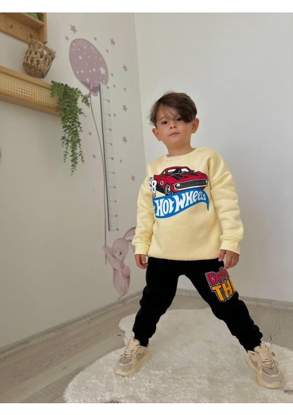 Karakter Baskılı Şardonlu Erkek Çocuk Ikili Eşofman Takımı