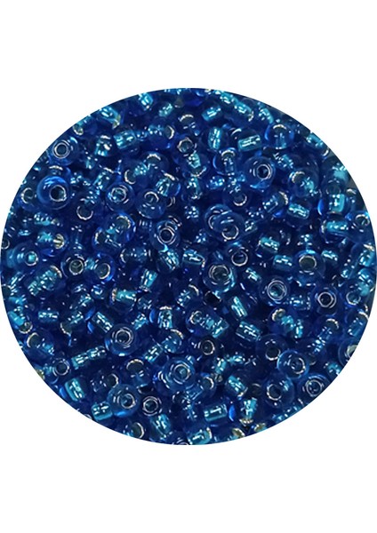 Dökme Cam Kum Boncuk (11/0) 2 mm - 60 Gram - Şeffaf Mavi - BNC042 fiyatları