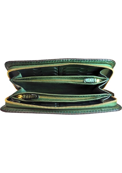 Oşum El Yapımı (Handmade) Çok Bölmeli, Bozuk Para ve Bol Kartlık Alanlı Kadın Deri Cüzdan 40062 indirimleri