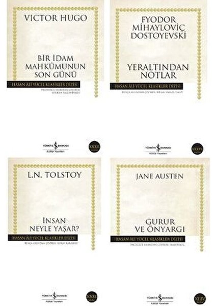 Bir Idam Mahkûmunun Son Günü-Yeraltından Notlar-Insan Neyle Yaşar?-Gurur ve Önyargı 4'lü Set