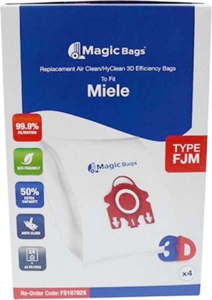 FJM Sentetik Kumaş Süpürge Torbası 4'lü Paket