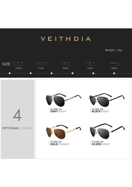 Erkek Güneş Gözlüğü - Polarize UV400 Lens (Yurt Dışından)