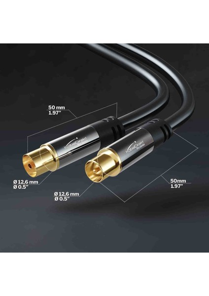 – 4K Anten Kablosu, Koaksiyel Kablolar – 20M – Dijital ve Analog Tv Için Tv Kablosu Metal Konnektörler modelleri