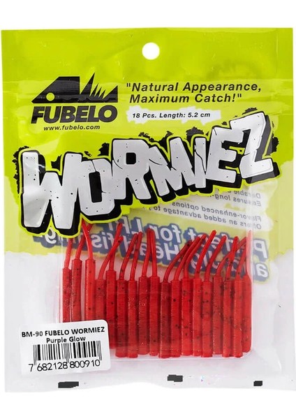Wormiez 5.2 cm Lrf Silikon Yem Purple Glow