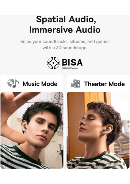 Bowie M2S Pro Hybrid Anc, Bluetooth Kulaklık, Beyaz