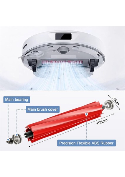 Xiaomi Roborock S7 T8PLUS/T7S/T7S Artı G10/G10S/G10SPRO Robot Vakum Süpürge Ana Yan Fırça Hepa Filtre Mop Kumaş (Yurt Dışından)