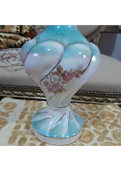 Porselen Gövde Antika Lamba