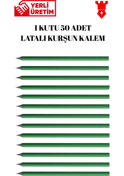 Kurşun Kalem 50 Adet Doğal Kurşun Kalem Latalı Okul Kreş Iş fırsatları