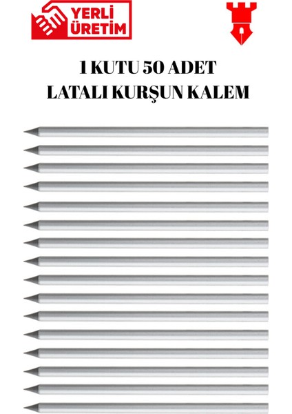 Kurşun Kalem 50 Adet Doğal Kurşun Kalem Latalı Okul Kreş Iş modelleri