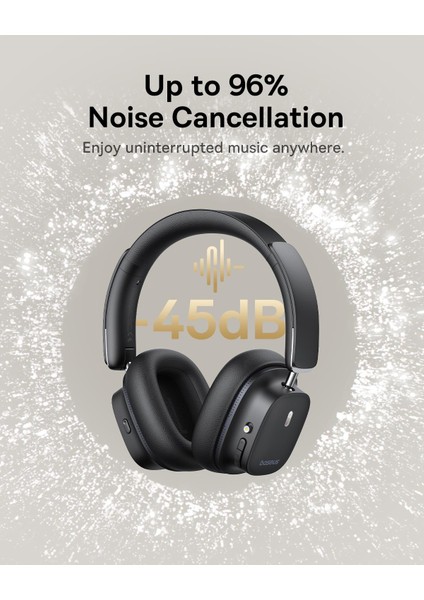 Bowie 30 Max Anc Kulaküstü Bluetooth Kulaklık, Siyah