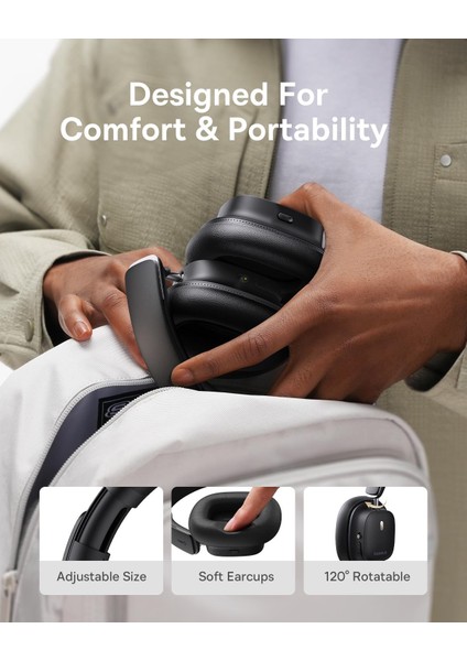 Bowie 30 Max Anc Kulaküstü Bluetooth Kulaklık, Siyah