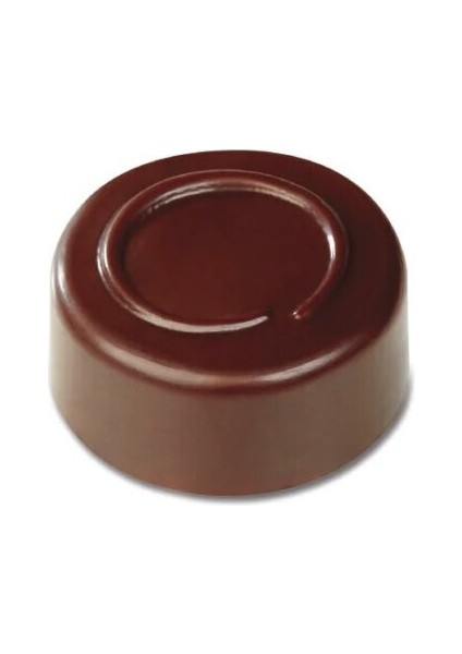 Artisanal Polikarbon Pralin Çikolata Kalıbı Yuvarlak Çizgili PC100 PC100 - � 29 H 14 mm