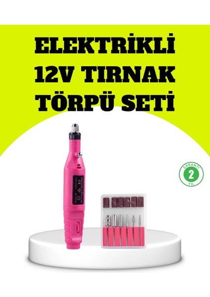 Elektrikli Manikür Pedikür Törpü Seti 6 Başlıklı