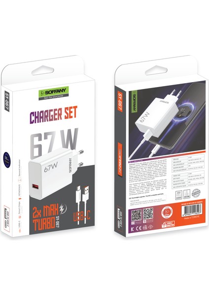 SY-067 67W TURBO USB-C Şarj & Data Kablosu modelleri