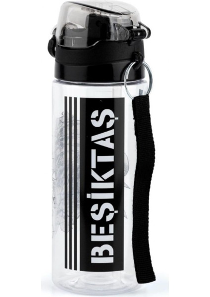 Me Beşiktaş Kartal Baskılı Plastik Matara 500 ml Siyah 24390