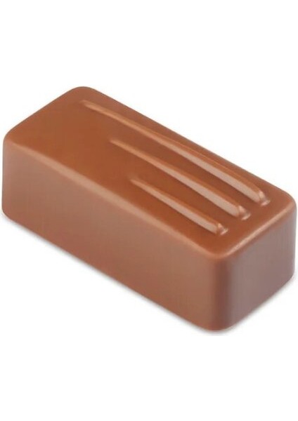 Artisanal Polikarbon Pralin Çikolata Kalıbı Dikdörtgen Çizgili PC107 PC107 - 16 x 37 H 14 mm