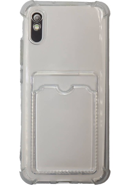 SY236-133-001 Xiaomi Redmi 13 Silikon Kartlıklı Koruma Kılıfı Beyaz